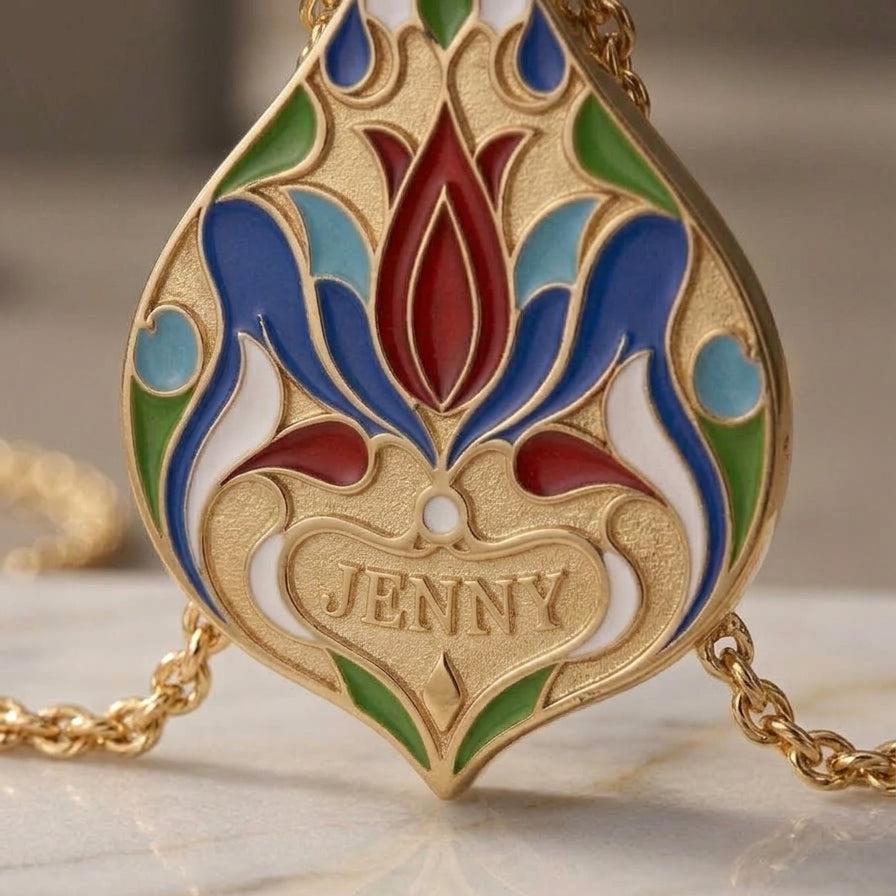 Personalized Tulip Necklace