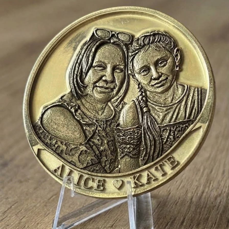 Personalized Photo Memorial Coin – Custom Design