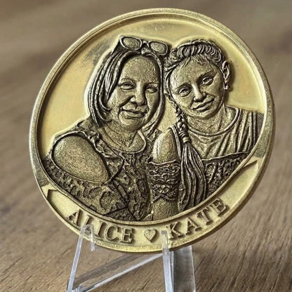 Personalized Photo Memorial Coin – Custom Design