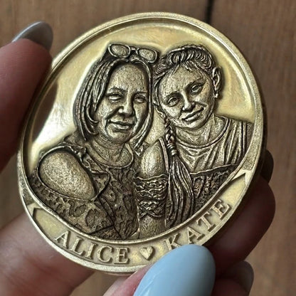 Personalized Photo Memorial Coin – Custom Design