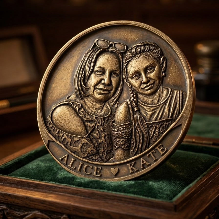 Personalized Photo Memorial Coin – Custom Design