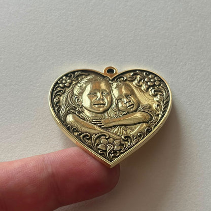 Siblings Engraving Necklace