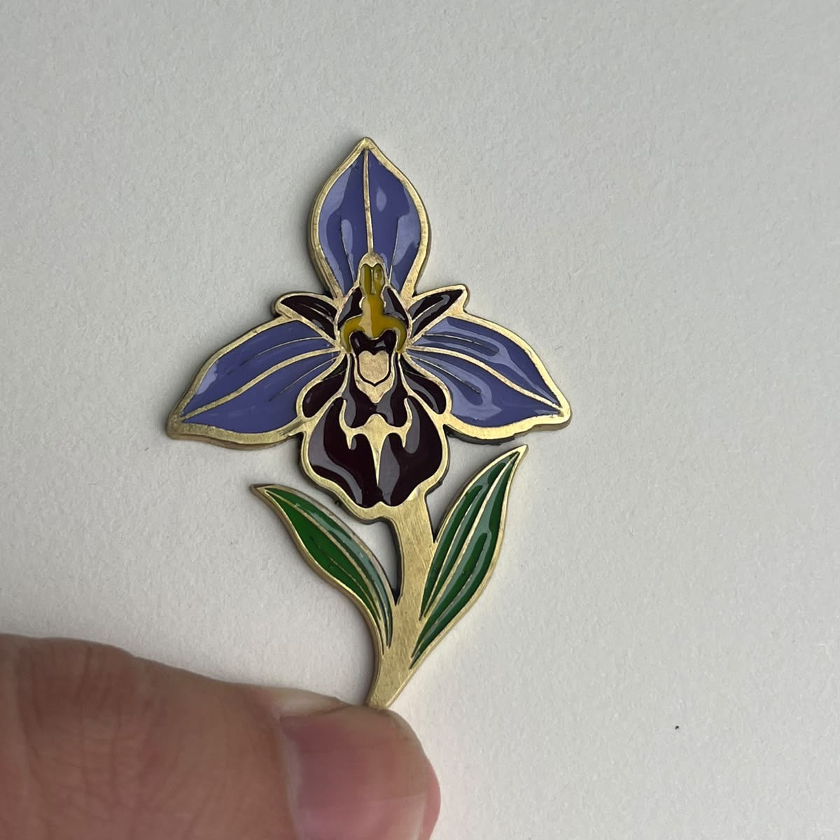Flower Engraving Brooch