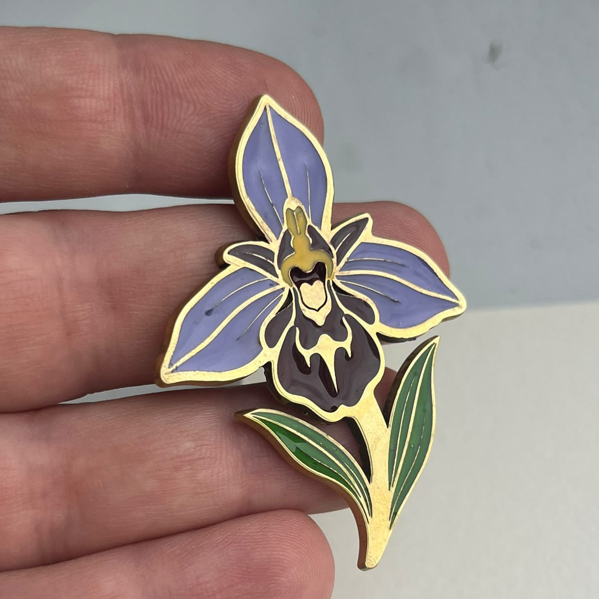Flower Engraving Brooch