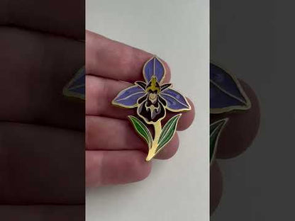 Flower Engraving Brooch
